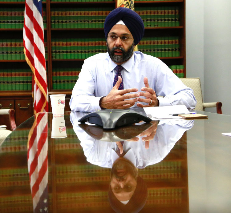 Grewal+shares+intentions+for+office+via+phone+interview.