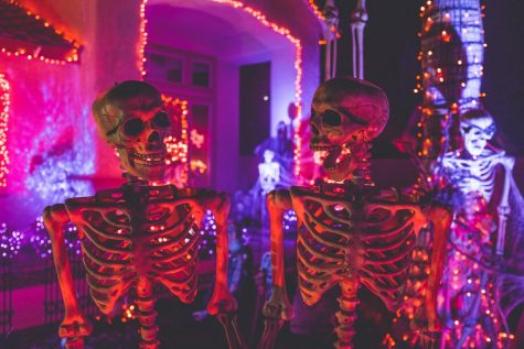 Halloween decorations celebrate the fun and spooky Halloween spirit.