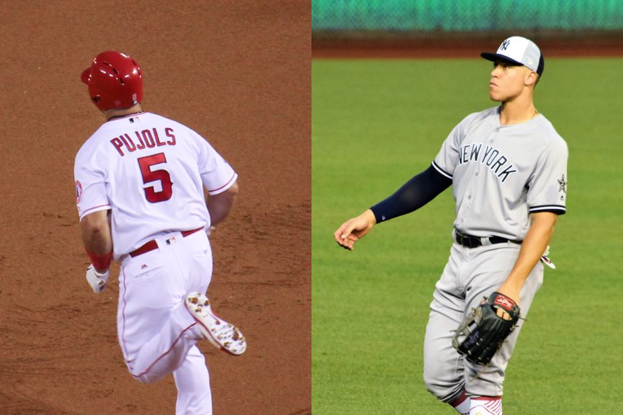 Albert Pujols (left) and Aaron Judge both had seasons for the history books.