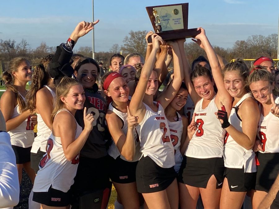Field Hockey Knights celebrate their fourth consecutive state championship. 