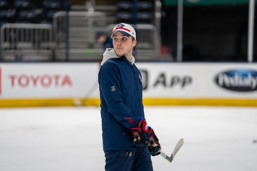 West Essex alum Aron Augustitus (pictured) now serves as an assistant coach for the Columbus Blue Jackets.
