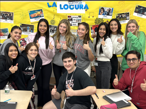 Spanish III students gathered to hear the long-awaited results of the Spanish music competition, La Locura De Marzo.