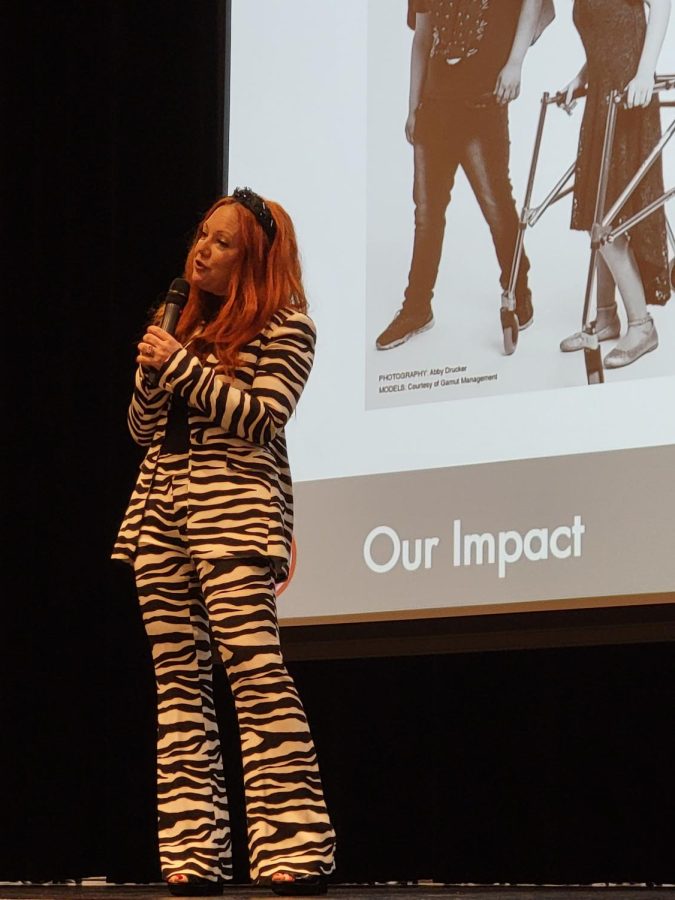 Mindy Scheier founder of accessible fashion company Runway of Dreams inspires West Essex students 