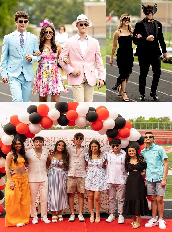 Seniors wore many outfits as they raised money for West Essex classrooms at the WEFE Senior Fashion show on May 21. Organizers said the event raised more than $10,000 for classroom grants.