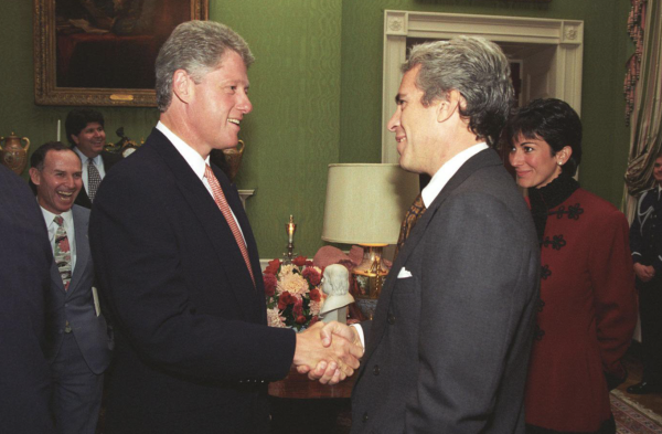 In a file photo from 1993, Bill Clinton and Jeffrey Epstein shake hands at the White House. Over the first two weeks of January, many legal documents around the Epstein case were unsealed and released, but a large majority of them do not make any new bombshell assertions or name any unknown potential associates. 