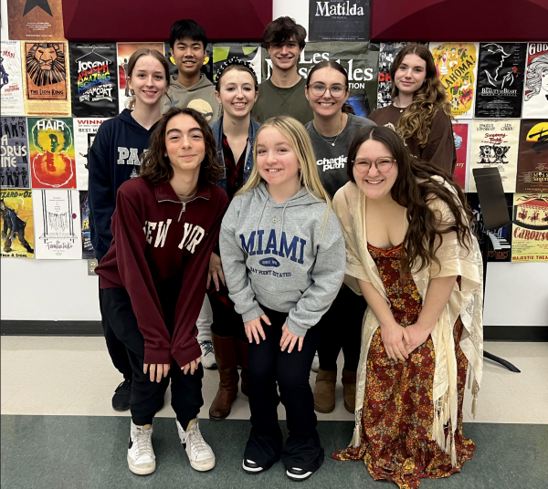 Eleven West Essex music students were named to Region ensembles. From left: (front row) Daniel Viola, Emma Casper and Noel Marootian; (middle row) Charlotte Casazza, Delaney Piccoli and Luciana Musano; (back row) Kai-an Tsai, Aidan Leifer and Madison Neer (Not pictured: Miles Schmidt and Lexi Ciardella).
