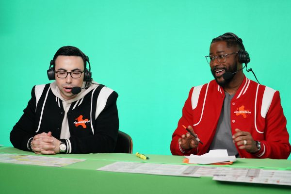 Noah Eagle (left), Class of 2015, called Super Bowl LVIII with Nate Burleson for Nickelodeon on Feb.11. Eagle has accomplished many of his dreams since graduating from West Essex.