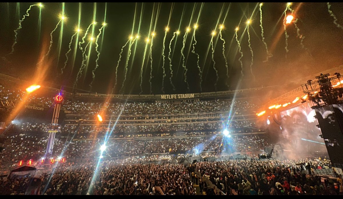 The insane pyro at the concert that resembles lightning bolts