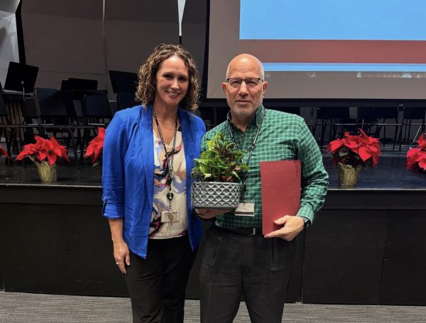 Anthony Emering won Governor's Educational Service Person of the Year award after working at West Essex High school for 18 years. 