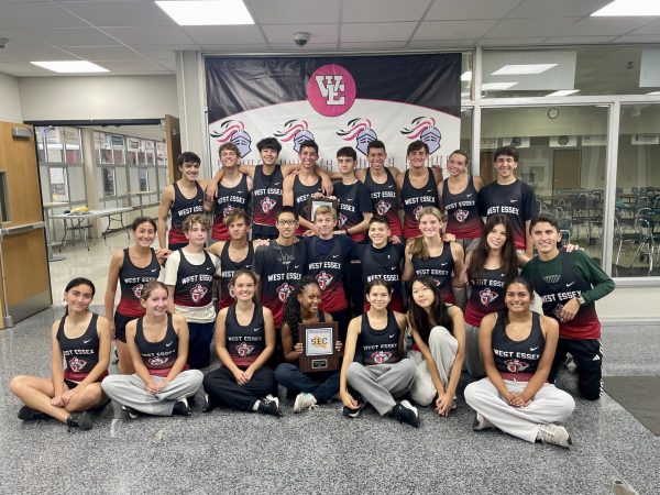 Both the boys and girls cross country teams went undefeated and earned their Super Essex Conference division title.