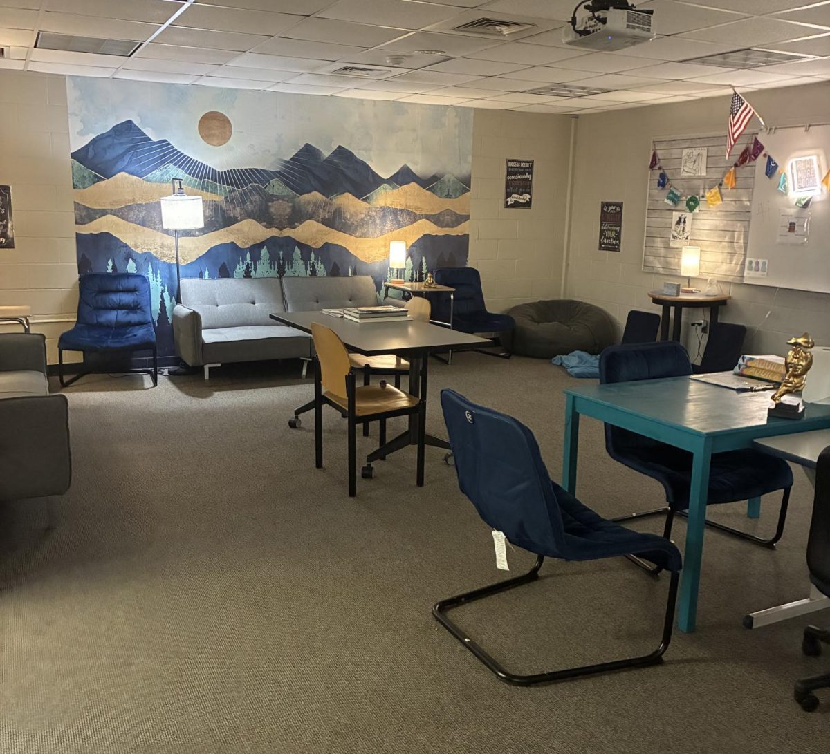 The West Essex Middle School Zen Den is a place students feel comfortable to decompress. High School students would benefit from a similar relaxation space.
