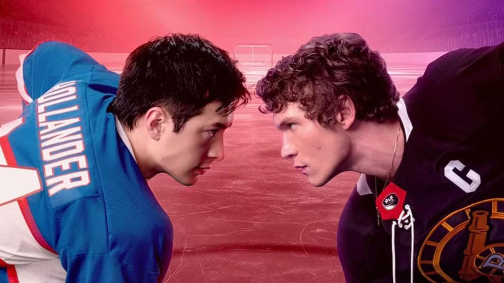 The new HBO Max series “Heated Rivalry” shows Shane Hollander (left) facing off against Ilya Rozanov in a passionate scene showcasing the couple’s struggle between following their feelings and following society's expectations.