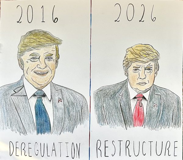 Although Trump was elected twice , his campaign and terms look different.